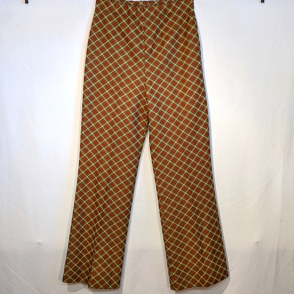 Vintage White Stag polyester green plaid pants - Picture 2 of 5